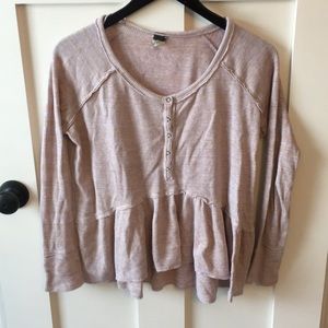 Free People Peplum Thermal Top